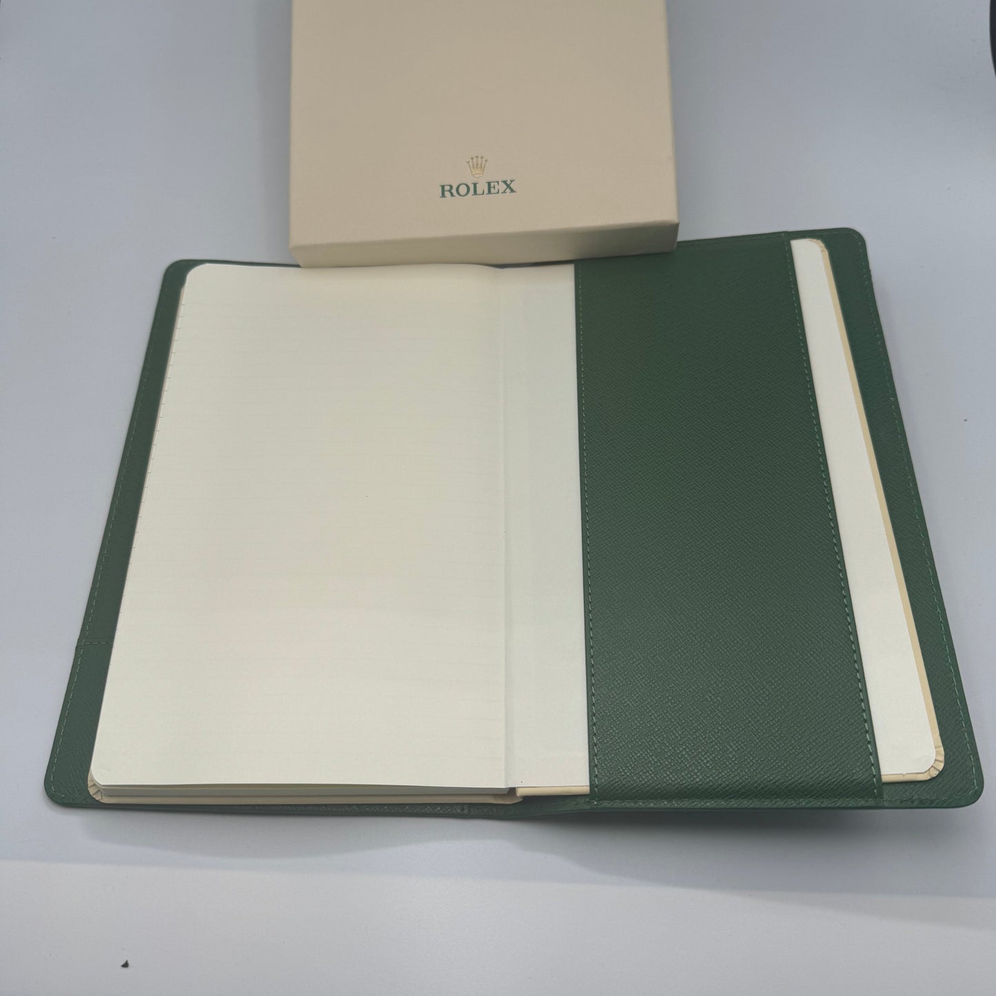Rolex Notebook & Separate Green Leather Cover