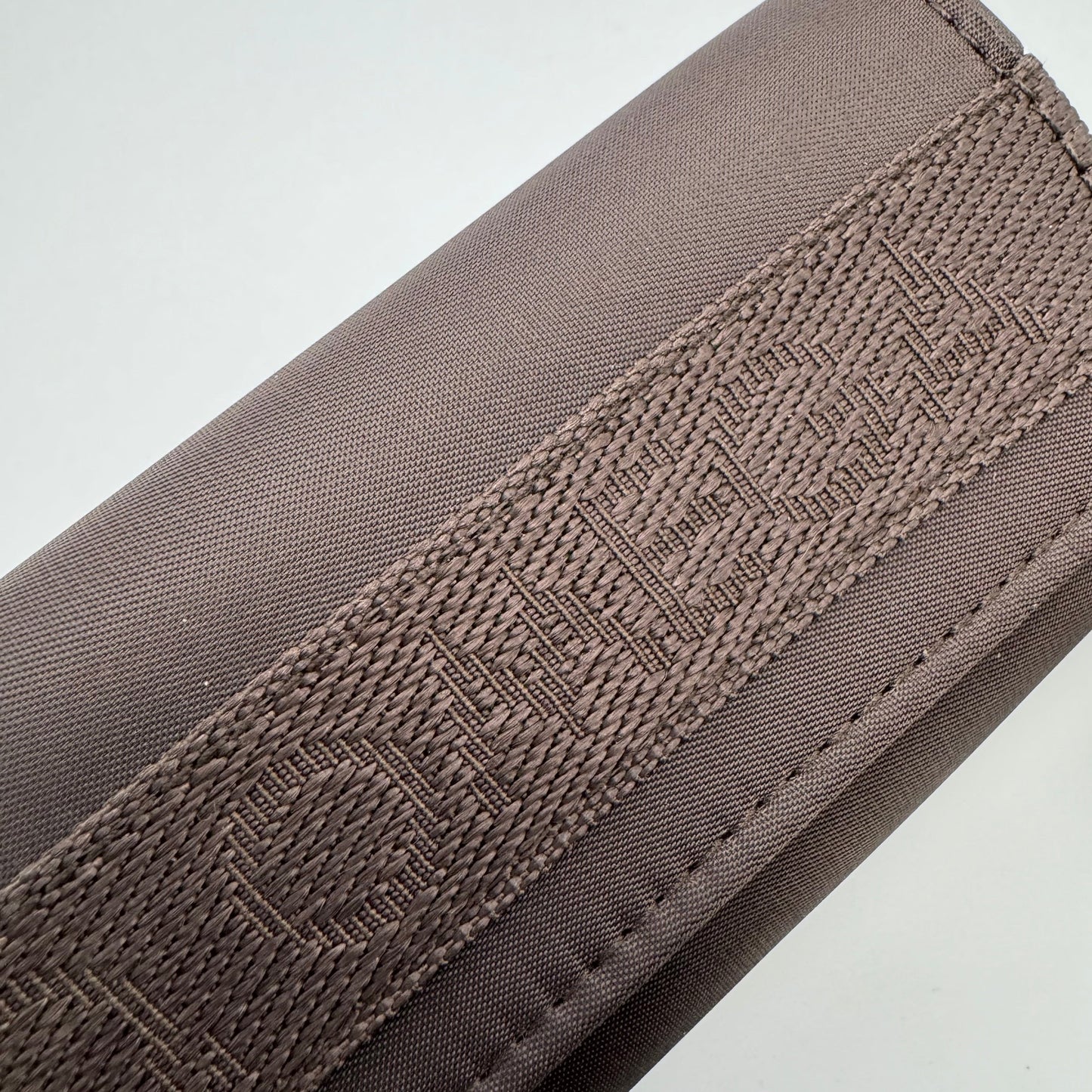 Omega Brown Canvas Clutch Purse
