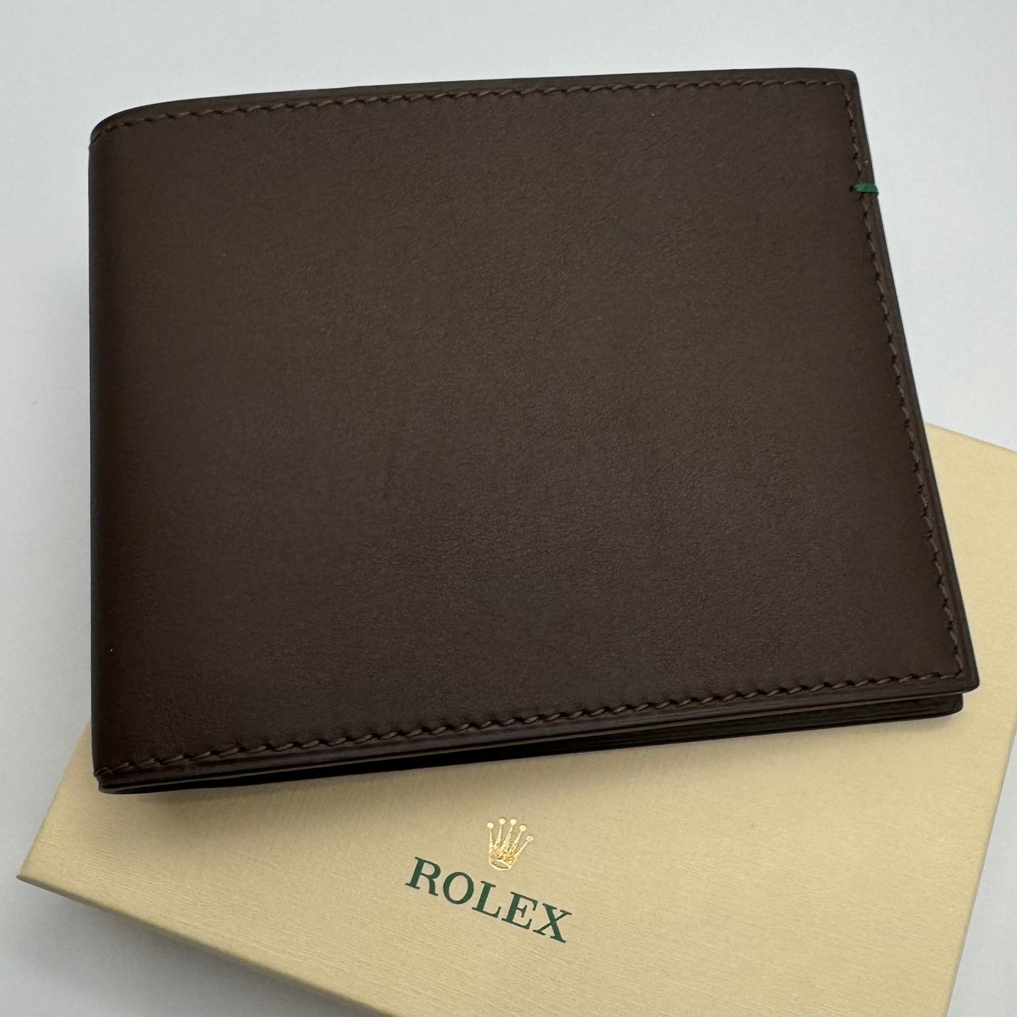 Rolex Dark Brown Leather Wallet