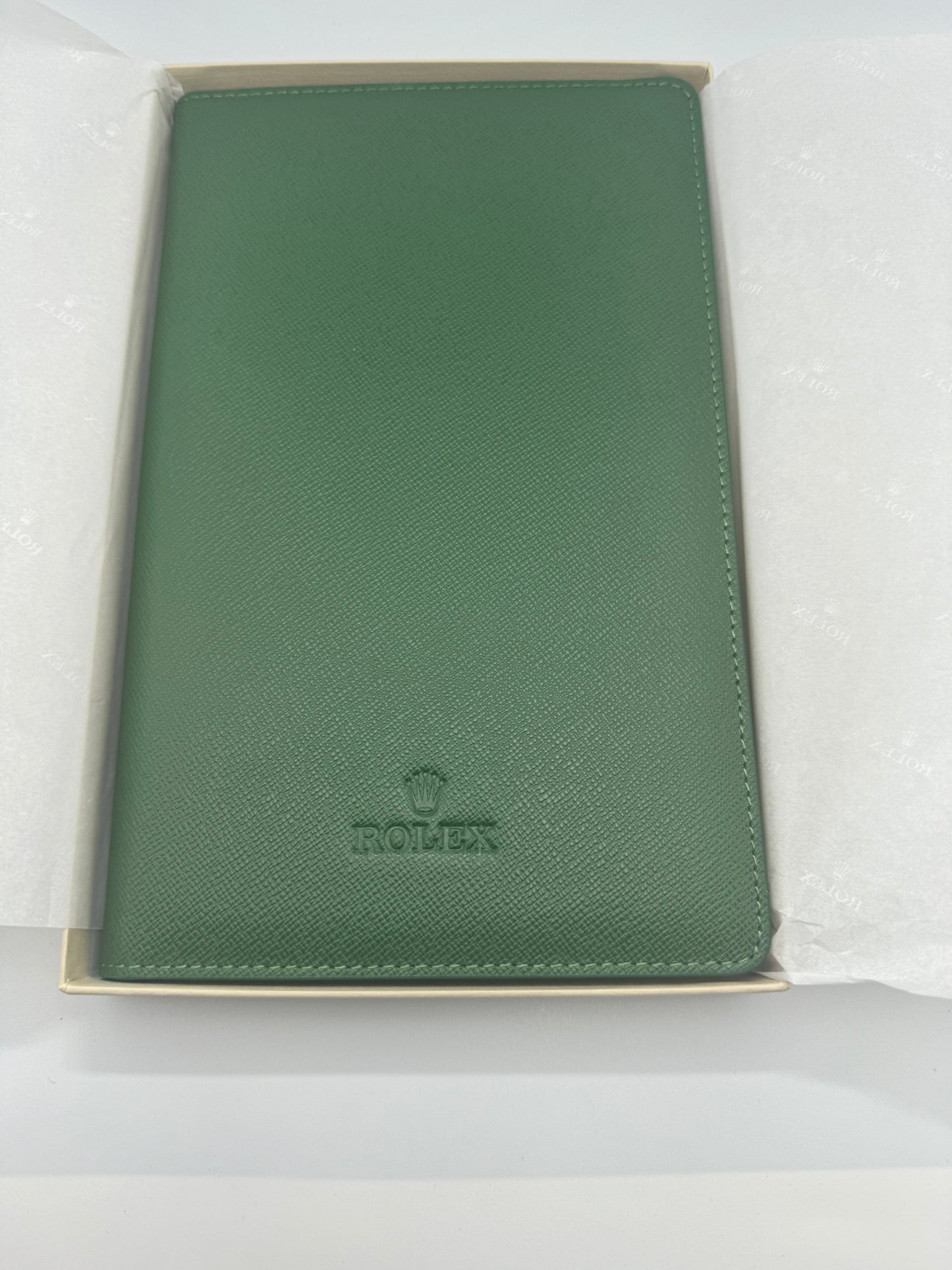 Rolex Notebook & Separate Green Leather Cover