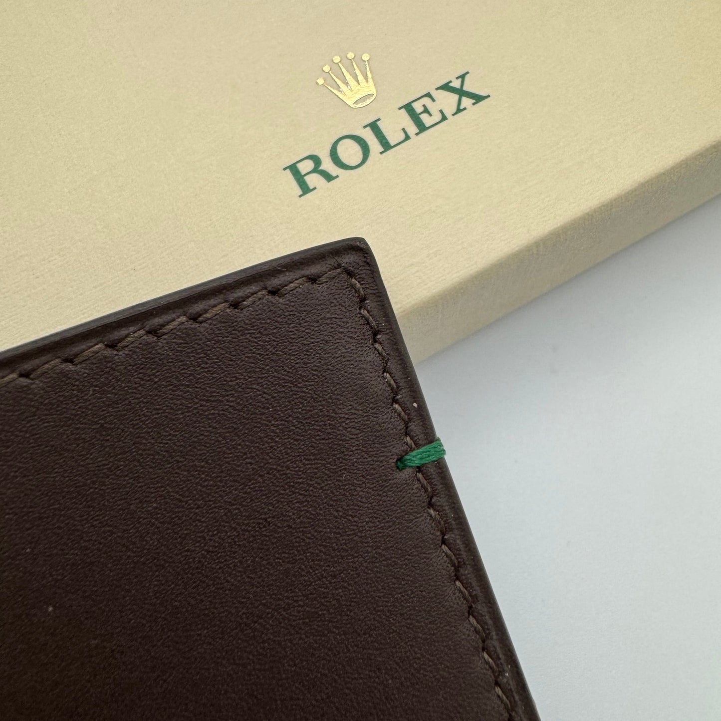 Rolex Dark Brown Leather Wallet