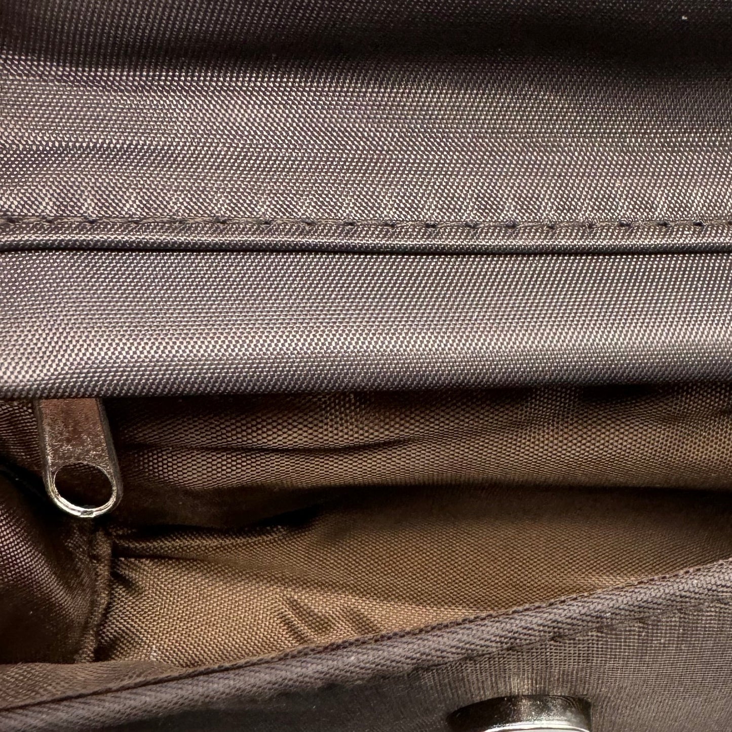 Omega Brown Canvas Clutch Purse