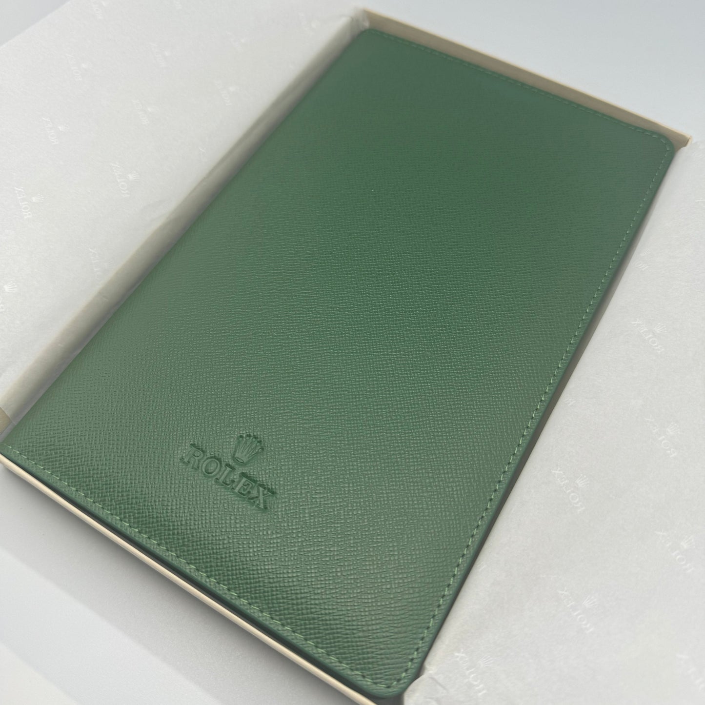 Rolex Notebook & Separate Green Leather Cover