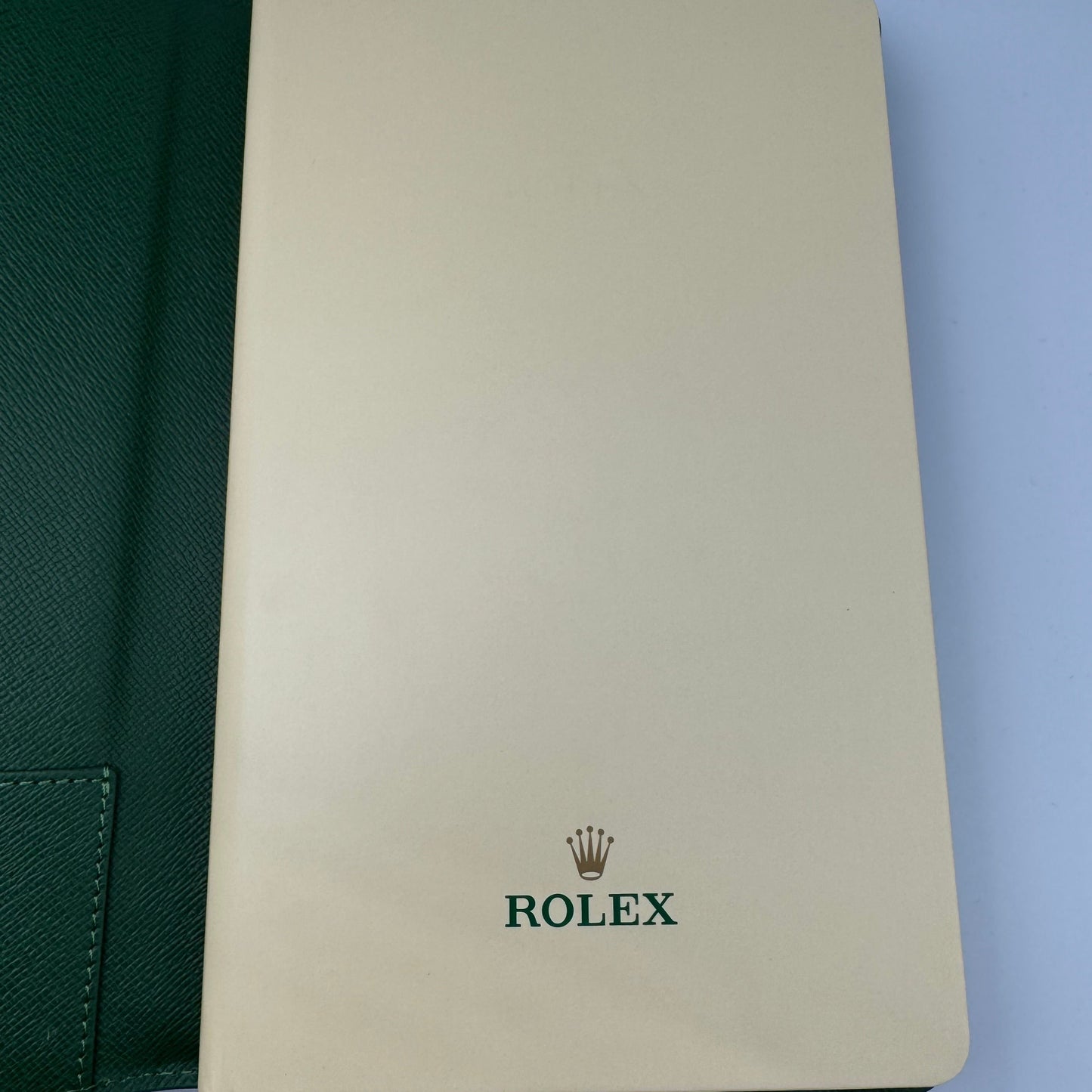 Rolex Notebook & Separate Green Leather Cover
