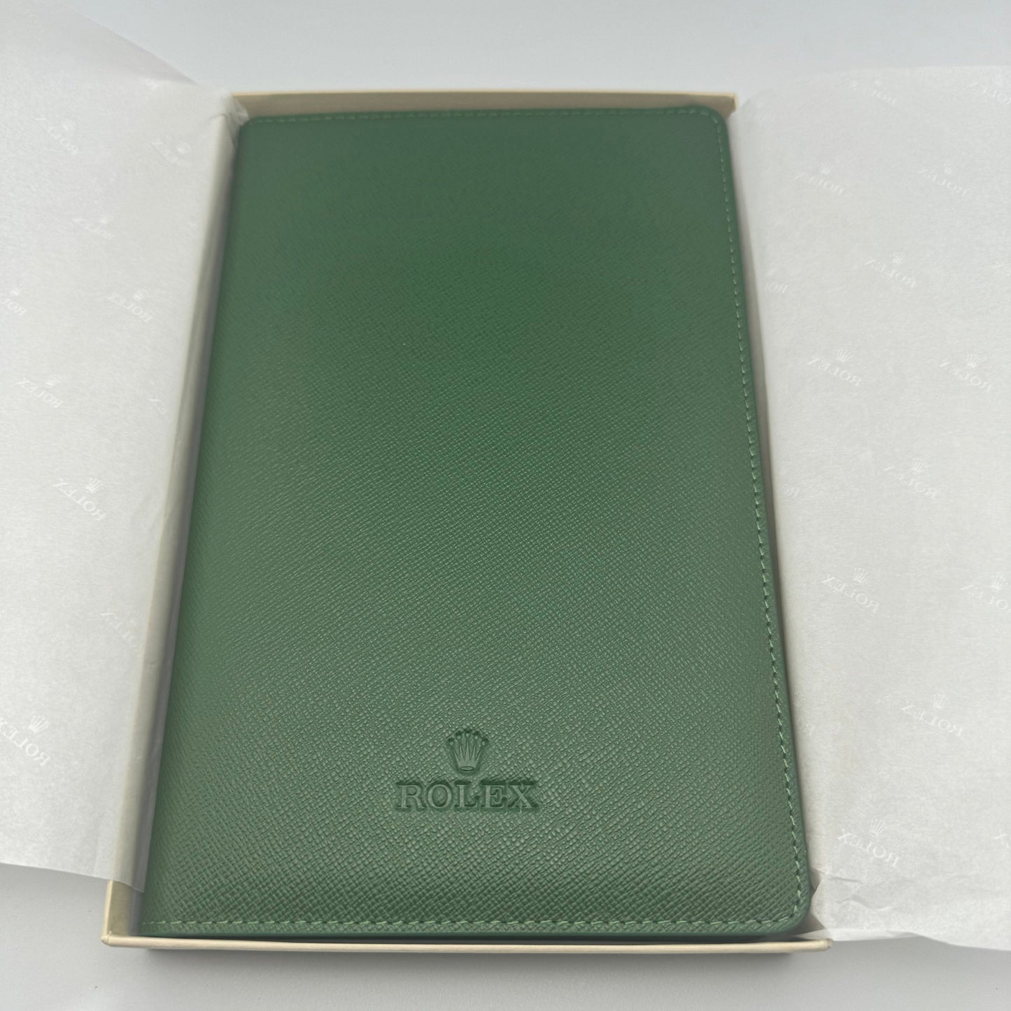 Rolex Notebook & Separate Green Leather Cover