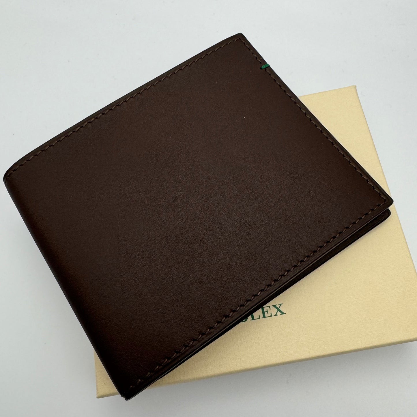 Rolex Dark Brown Leather Wallet