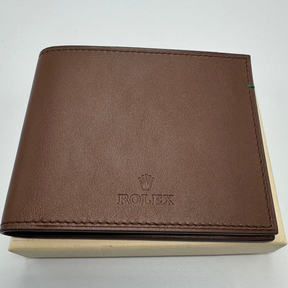 Rolex Brown Saddle Leather Wallet