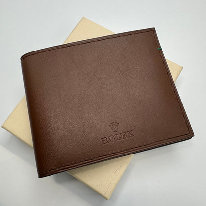 Rolex Brown Saddle Leather Wallet