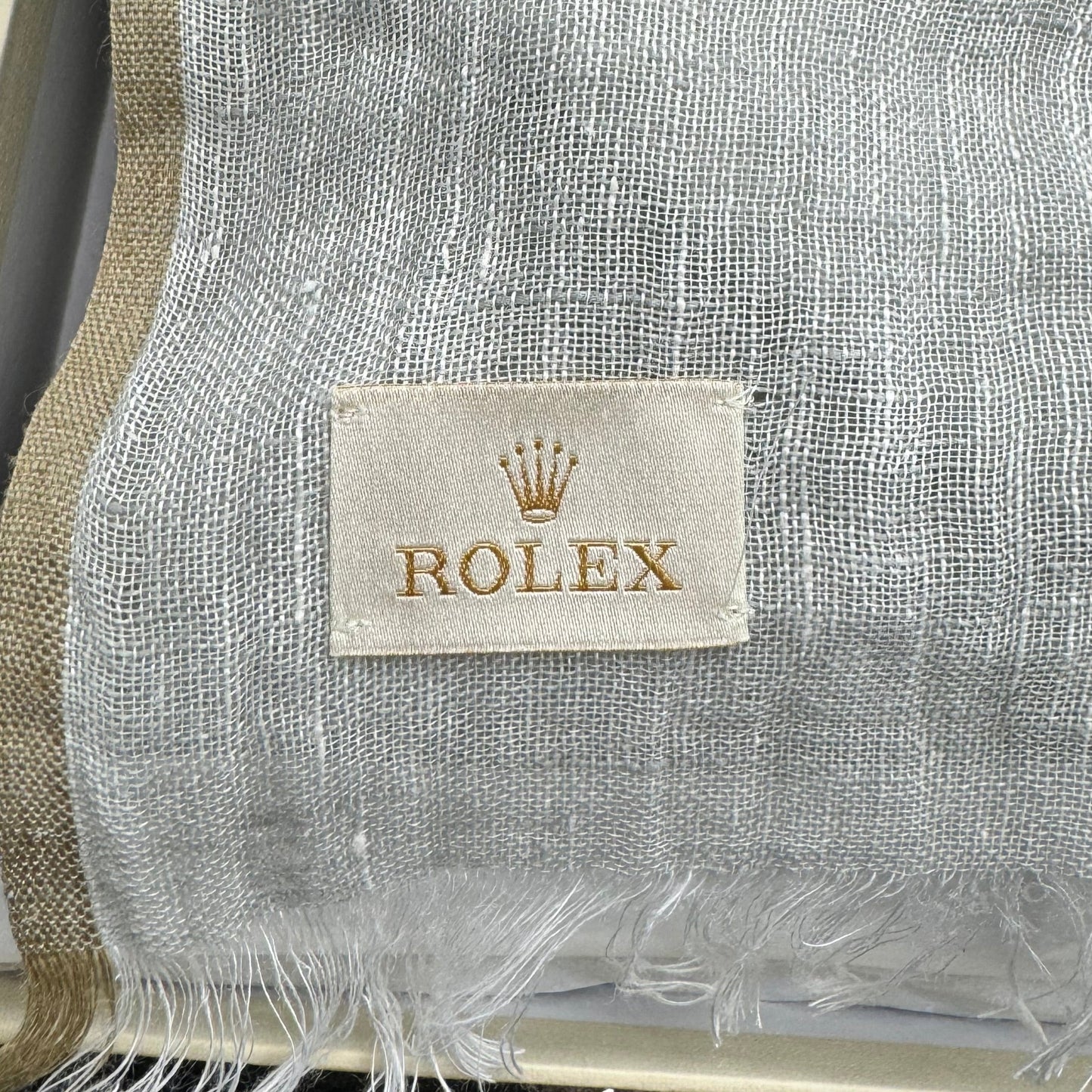 Rolex Grey Italian Linen Scarf