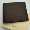 Rolex Dark Brown Leather Wallet