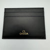 Omega Black Leather Credit Card Wallet