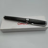 Omega Ball Point Pen Black & Silver Boxed