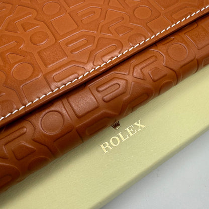 Rolex Jubilee Embossed Continental Leather Purse Size Large