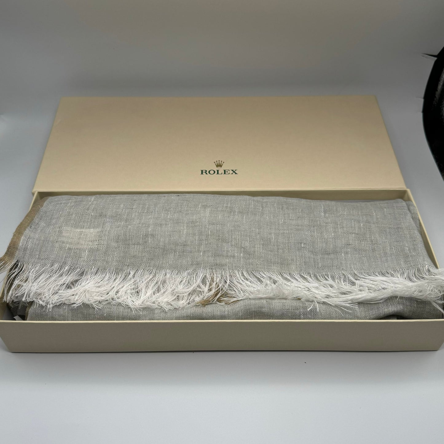 Rolex Grey Italian Linen Scarf