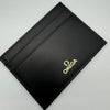 Omega Black Leather Credit Card Wallet