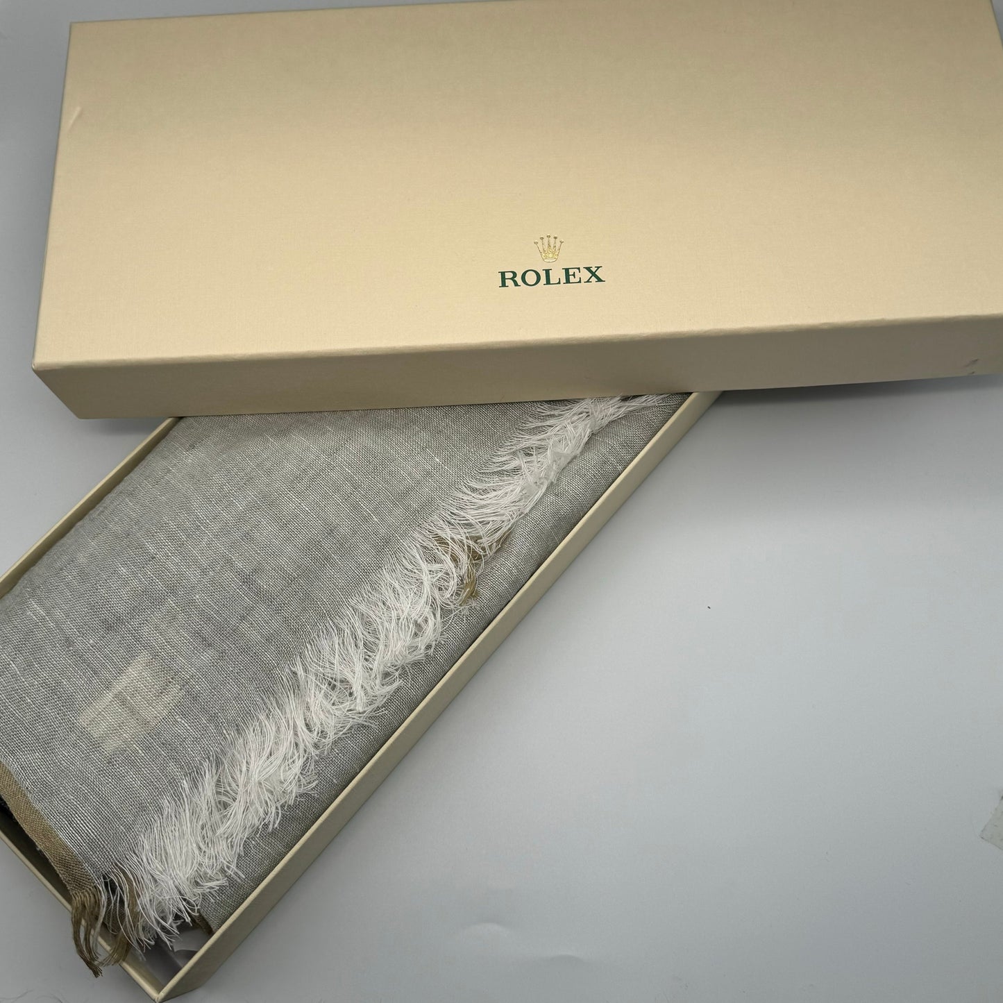 Rolex Grey Italian Linen Scarf