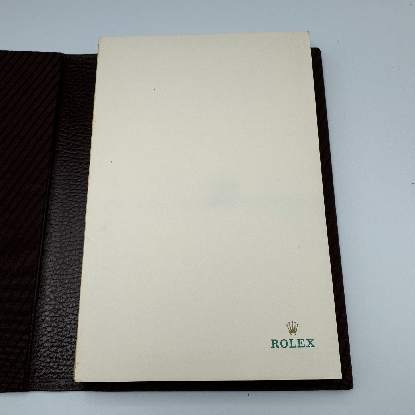 Rolex Leather Notebook & Cover Vintage 1970s