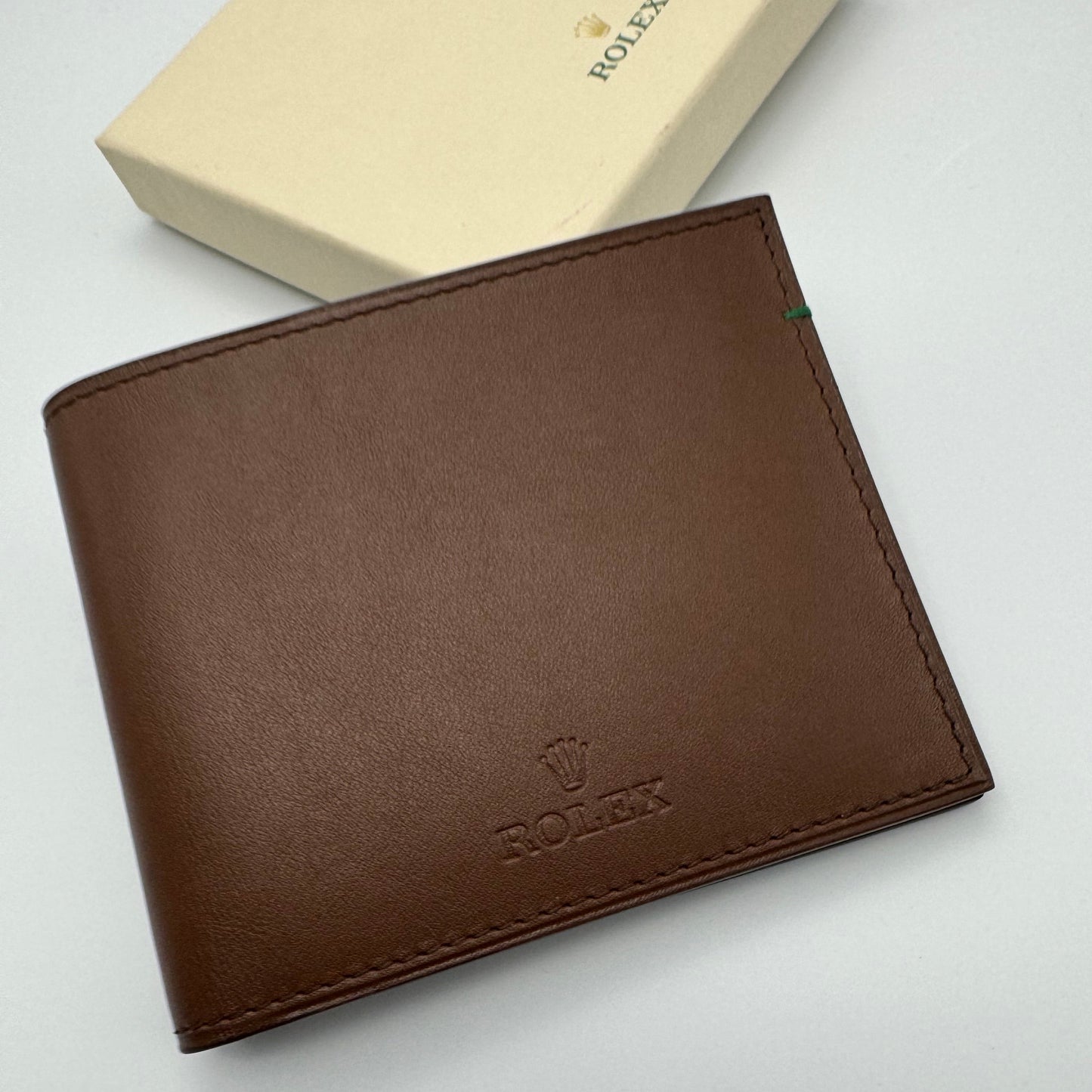 Rolex Brown Saddle Leather Wallet