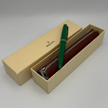 Rolex Saddle Leather Pen Pouch & Ball Point Pen