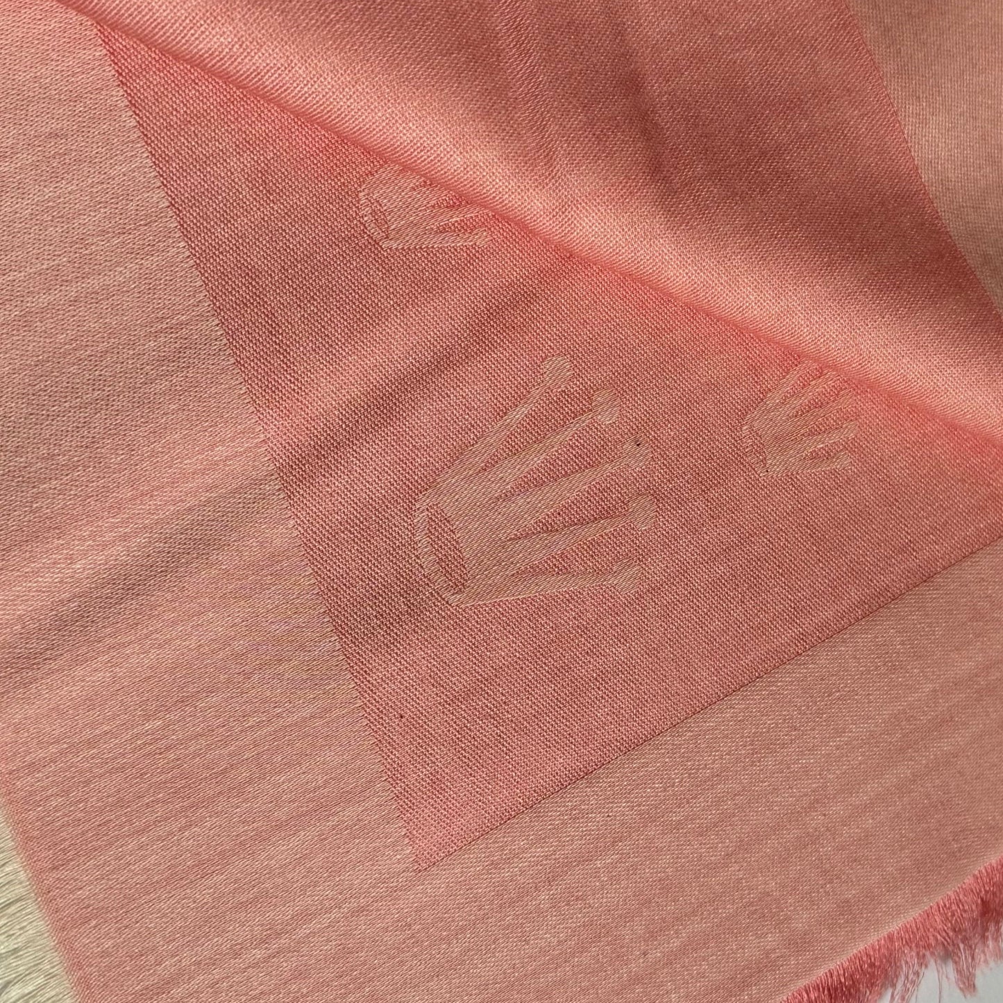 Rolex Light Pink Italian Cashmere Scarf