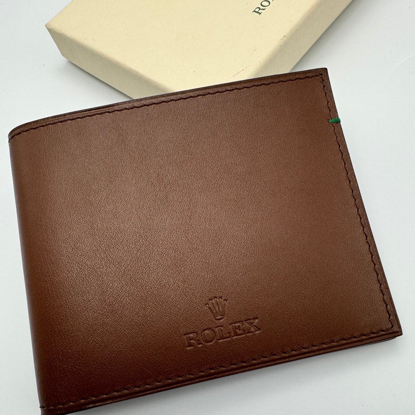 Rolex Brown Saddle Leather Wallet