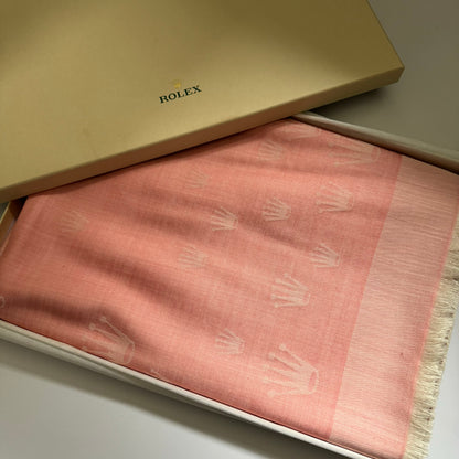 Rolex Light Pink Italian Cashmere Scarf