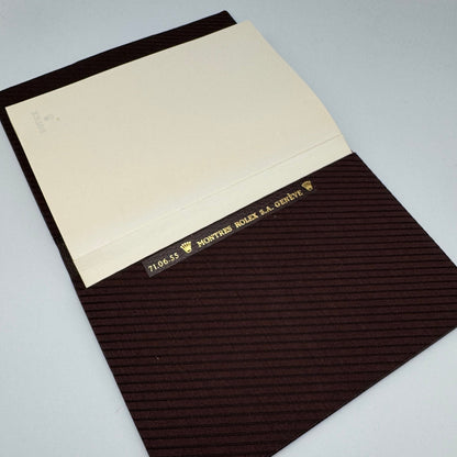 Rolex Leather Notebook & Cover Vintage 1970s