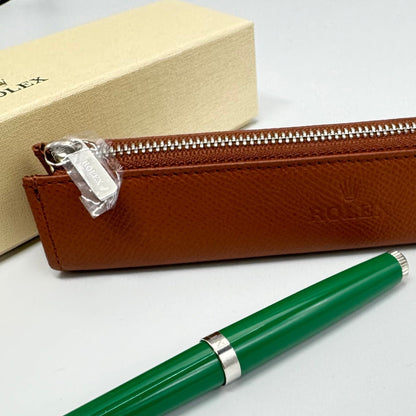 Rolex Saddle Leather Pen Pouch & Ball Point Pen