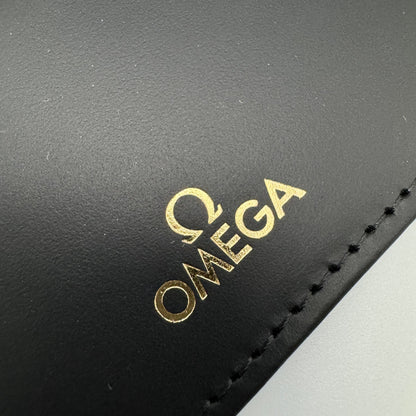 Omega Black Leather Credit Card Wallet