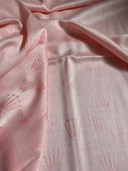 Rolex Light Pink Italian Cashmere Scarf