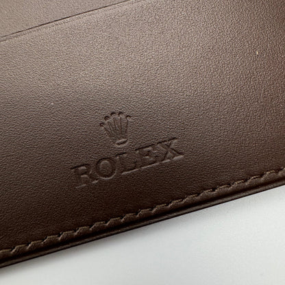 Rolex Dark Brown Leather Wallet