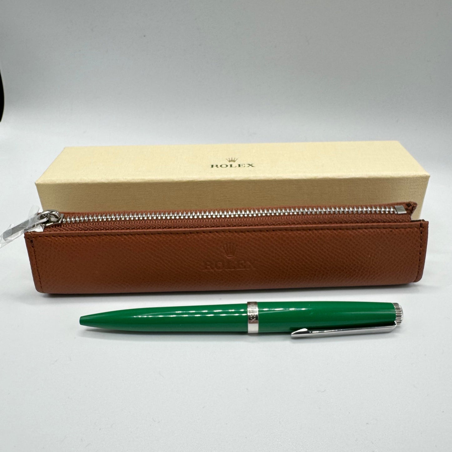 Rolex Saddle Leather Pen Pouch & Ball Point Pen