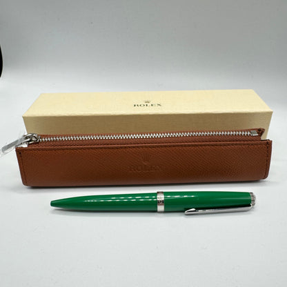 Rolex Saddle Leather Pen Pouch & Ball Point Pen