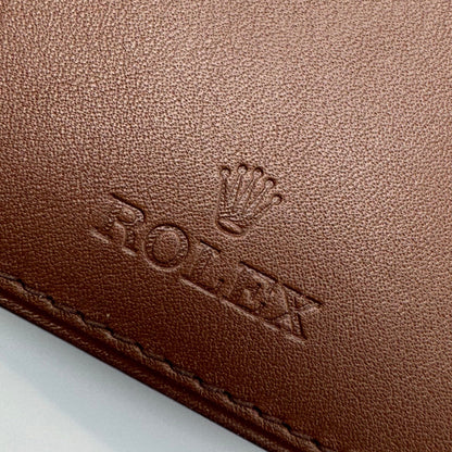 Rolex Brown Saddle Leather Wallet