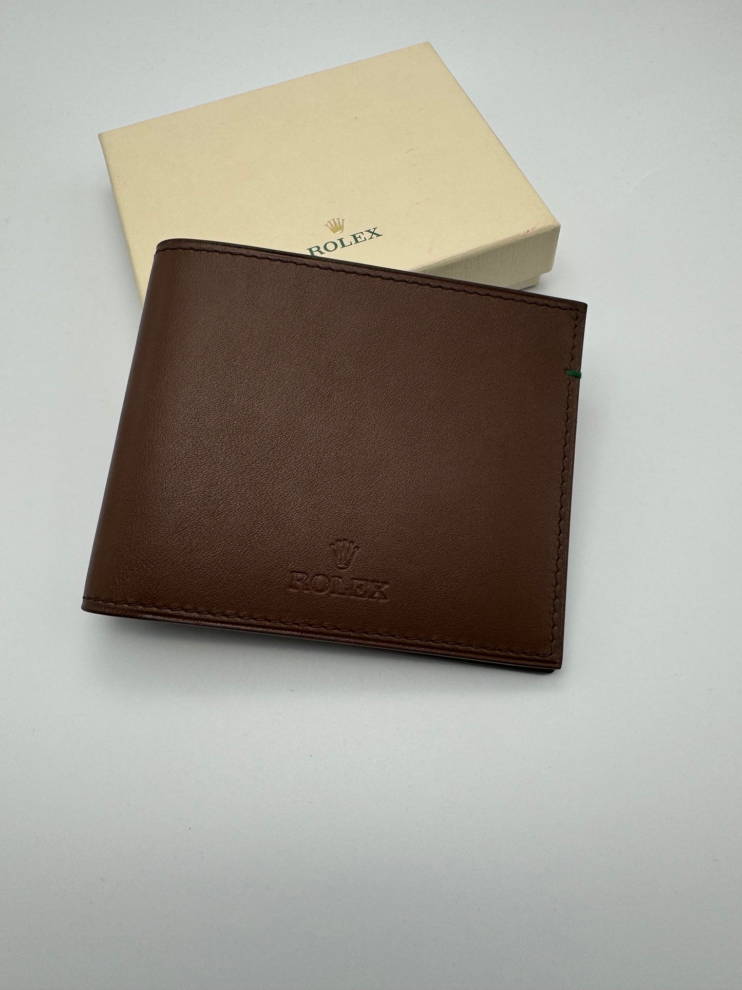 Rolex Brown Saddle Leather Wallet