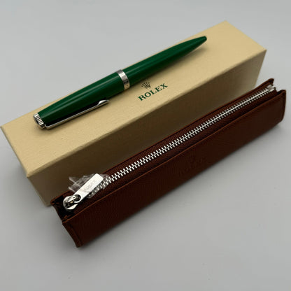 Rolex Saddle Leather Pen Pouch & Ball Point Pen